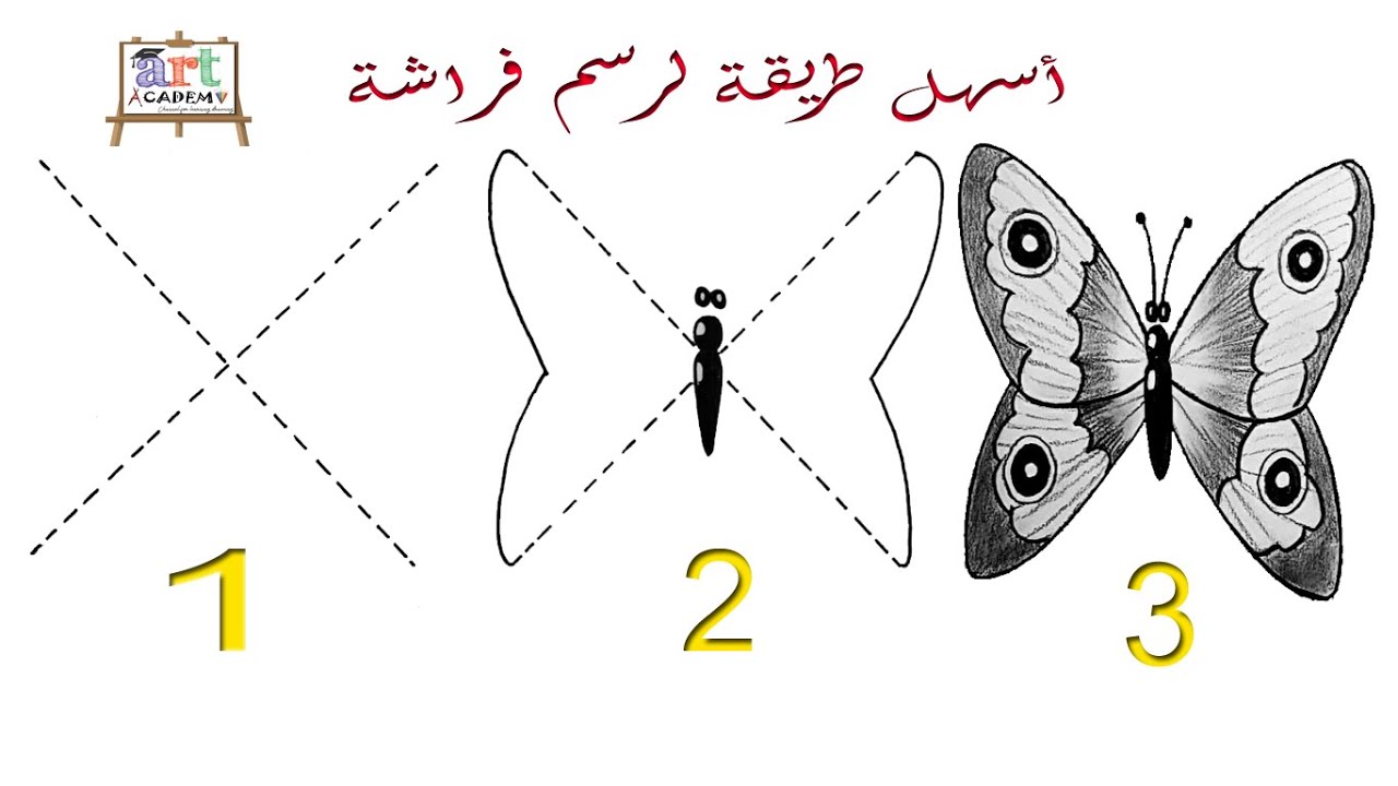 رسم فراشة -كن مثل بيكاسو 22141 2